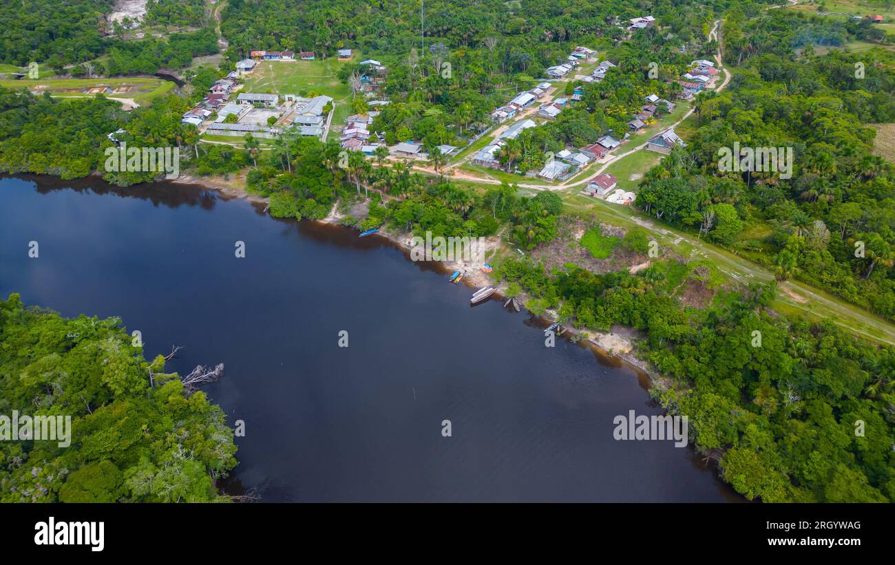 The Amazon rivers in the summer season present white sand beaches