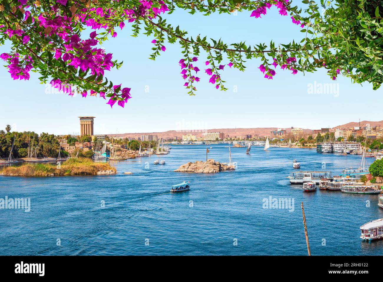 View of Aswan, city on river Nile in Egypt Stock Photo - Alamy