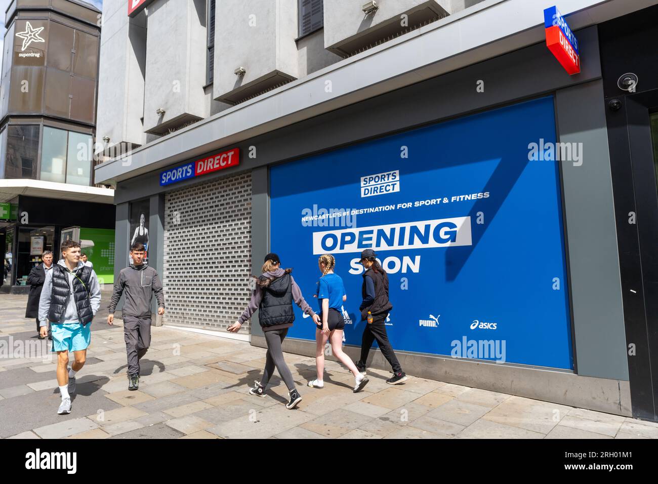 New flagship Sports Direct store coming soon to Northumberland Street in the city of Newcastle upon Tyne, UK. Stock Photo