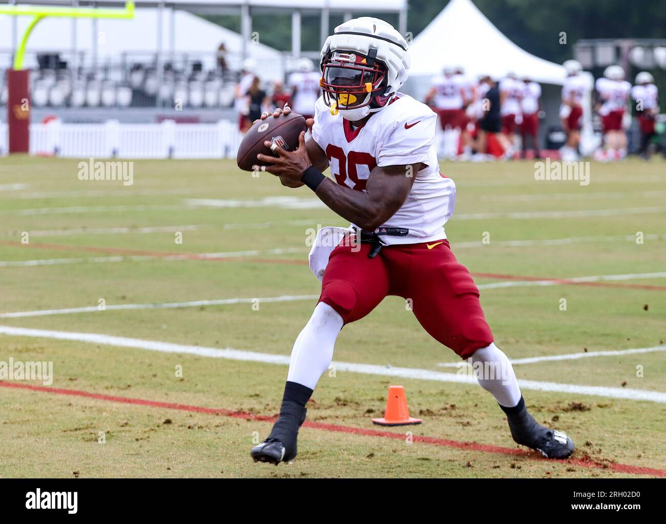 Commandres Running Back Washington Commanders running back Derrick Gore (38) running some ...