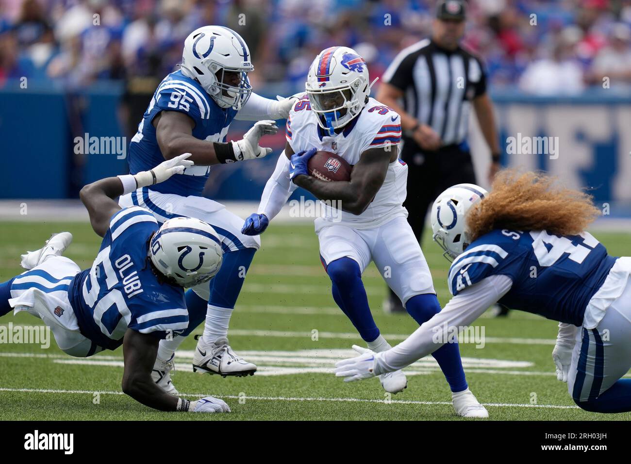 Indianapolis Colts defensive end Adetomiwa Adebawore (95) in