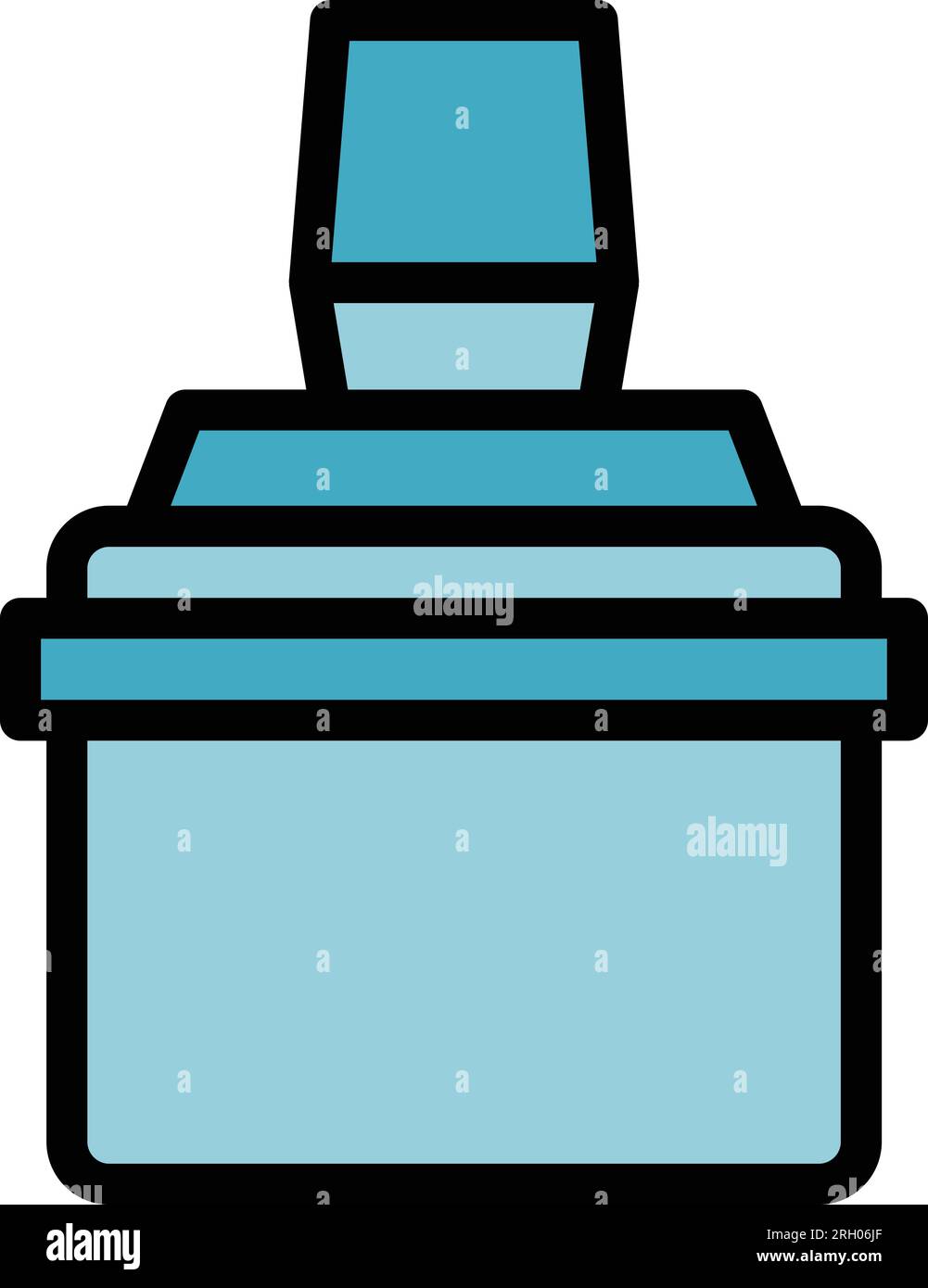 Osmosis tank icon outline vector. Water filter. System purification color flat Stock Vector