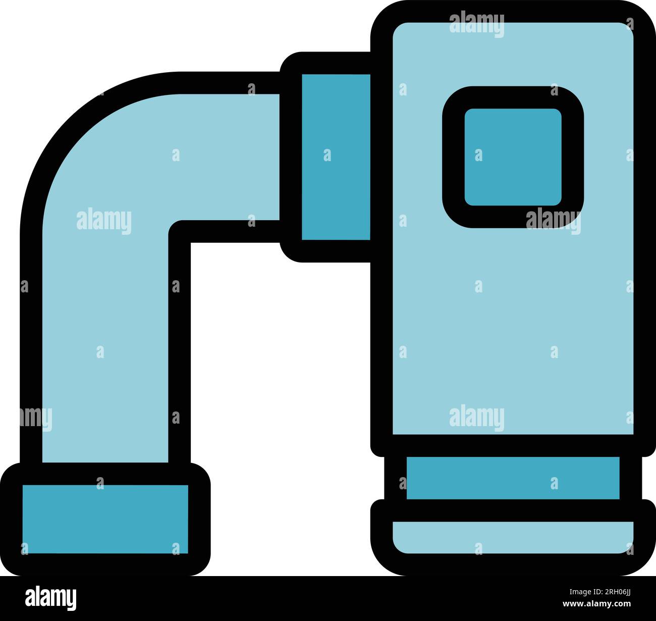 House osmosis icon outline vector. Water reverse. Filter system color flat Stock Vector