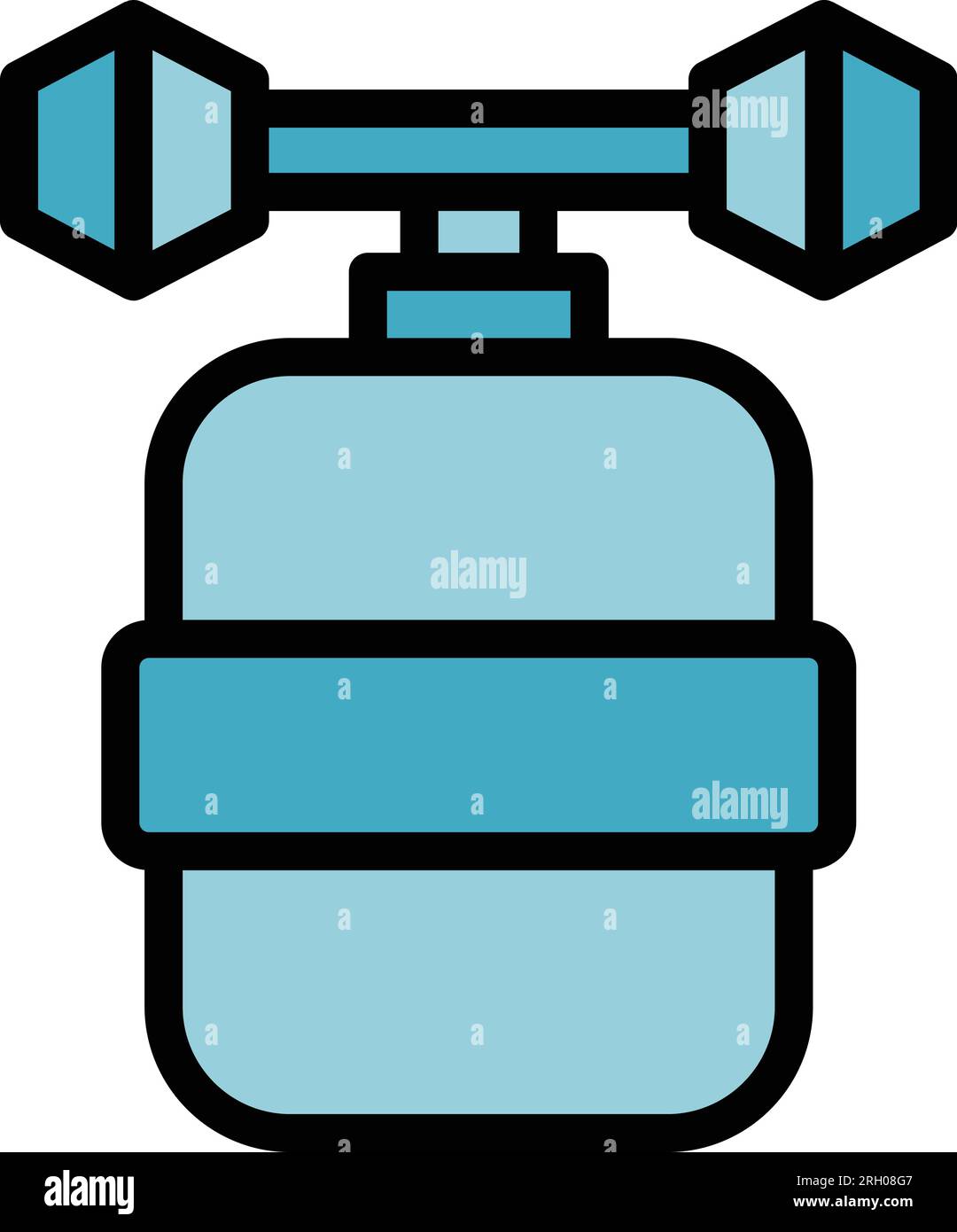 Refilling water tank icon outline vector. Filter system. Osmosis equipment color flat Stock Vector