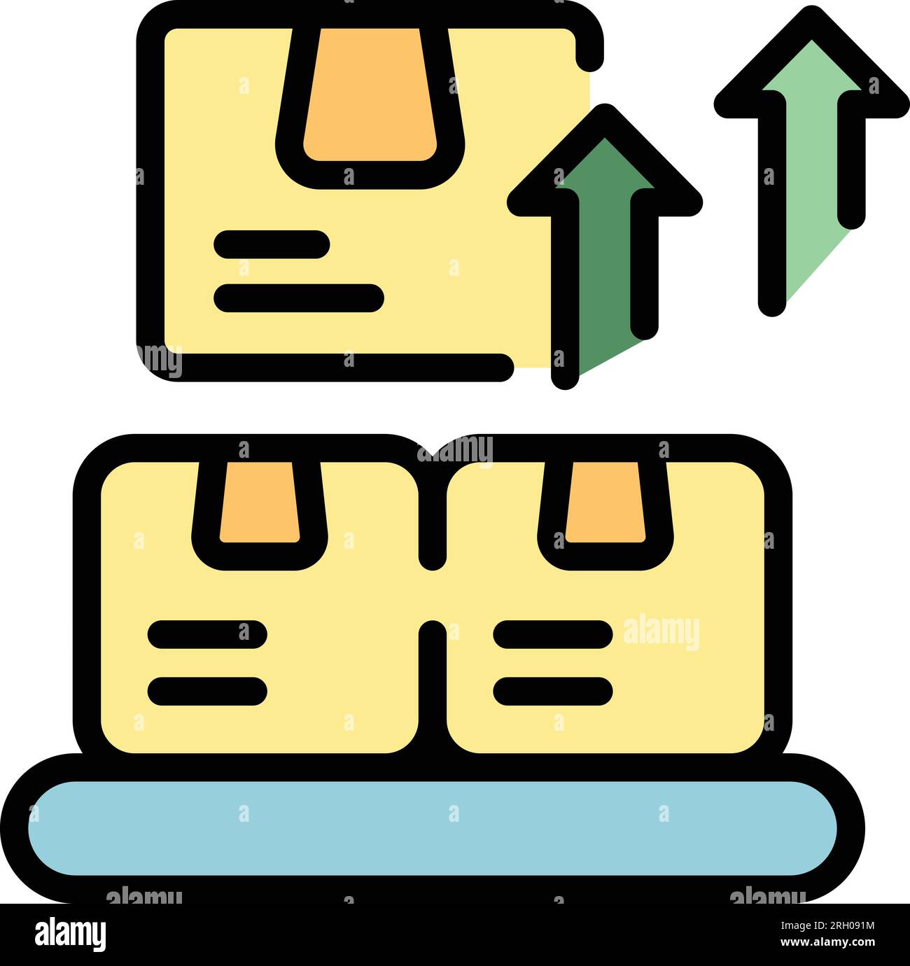 Parcel invoice icon outline vector. Inventory management. Digital ...
