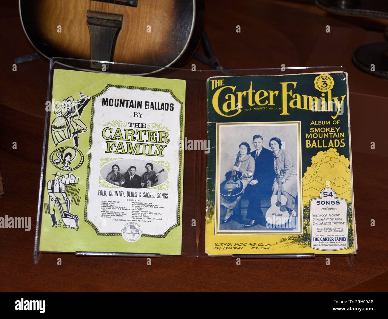 Sheet music, musical instruments and other items at the Carter Fold