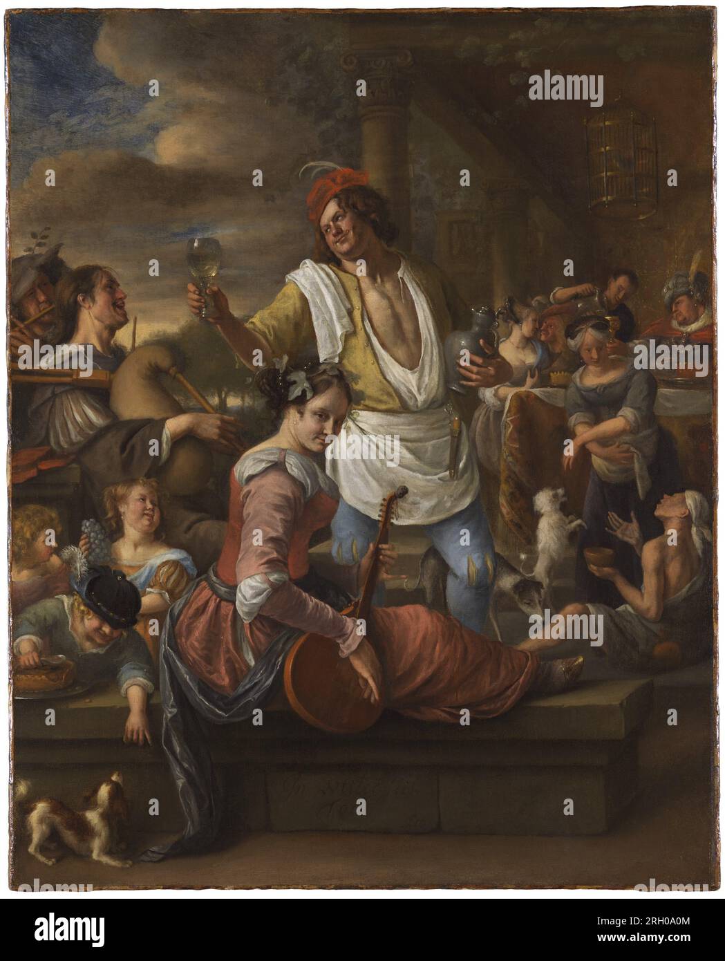 The Parable of the Rich Man and Lazarus 1677 by Jan Steen Stock Photo