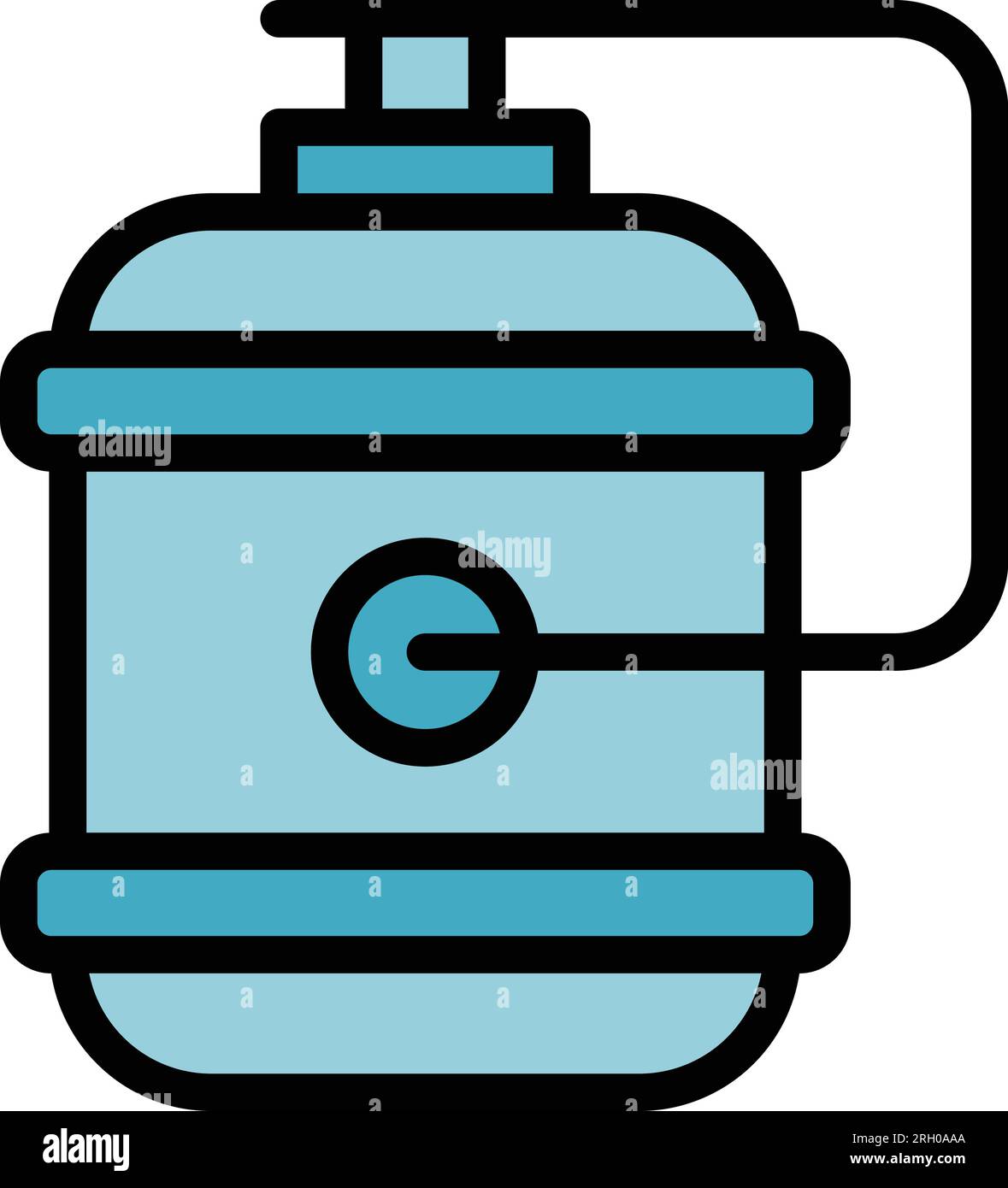 Tank filter icon outline vector. Water system. Plant equipment color flat Stock Vector