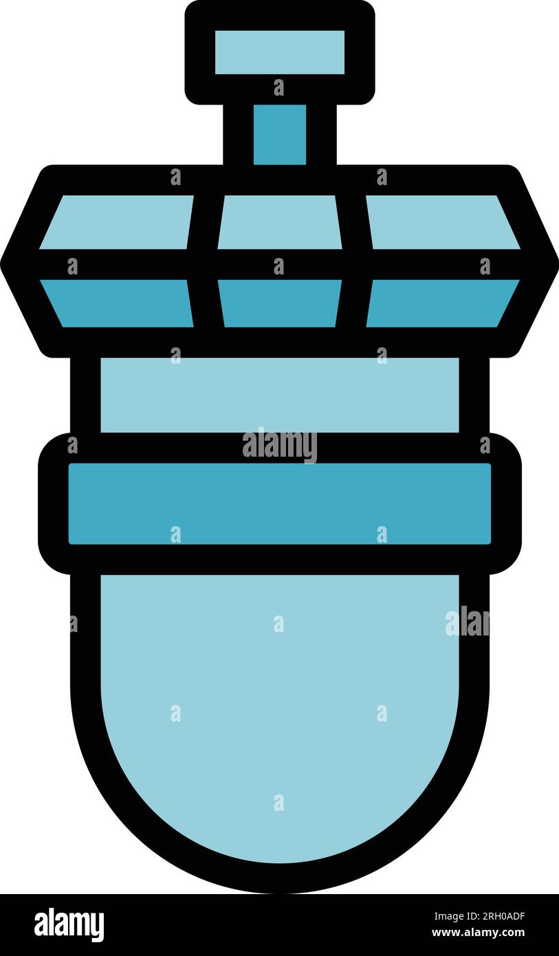 Water osmosis icon outline vector. Reverse filter. Plant equipment color flat Stock Vector