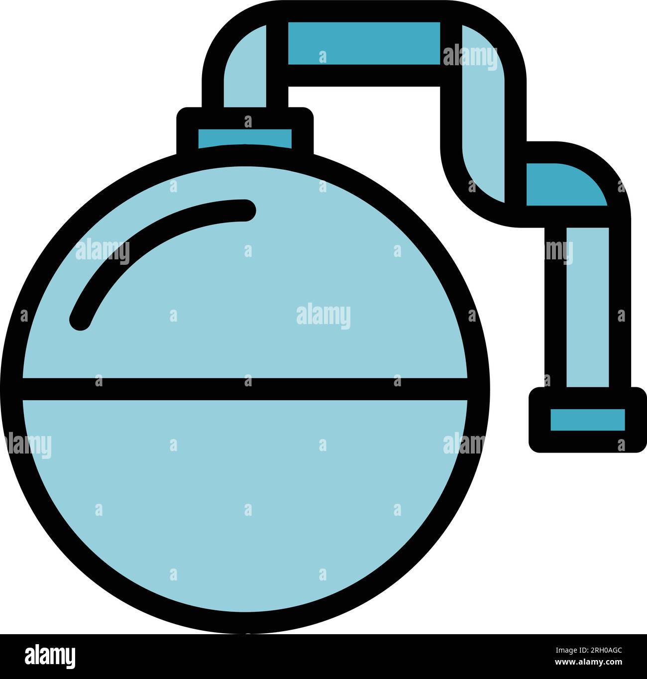 Reverse osmosis icon outline vector. Water filter. Plant filter color flat Stock Vector