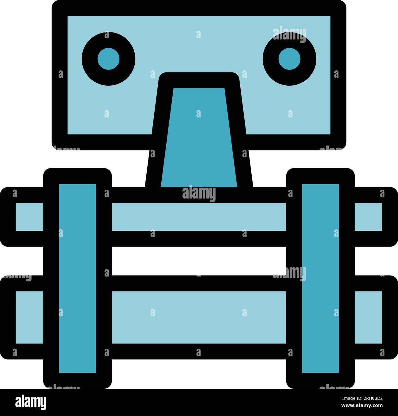 Fixing tv icon outline vector. Mount wall. Vesa display color flat ...