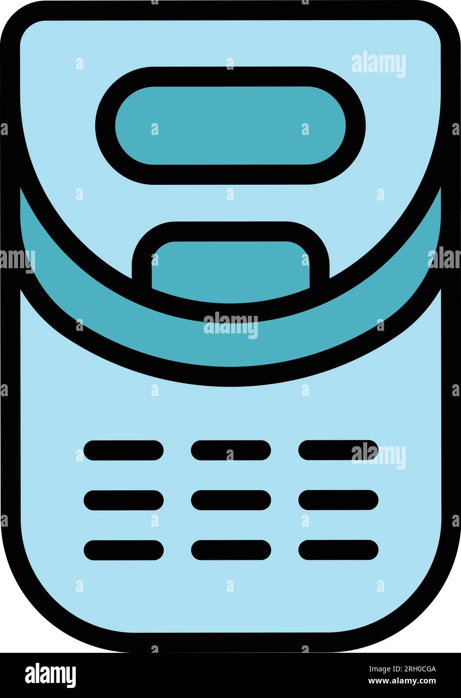 Bread machine icon outline vector. Kitchen breadmaker. Food control color flat Stock Vector