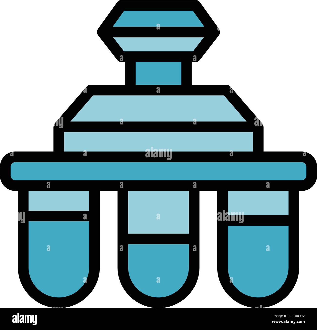 Water purification icon outline vector. Reverse filter. System plant color flat Stock Vector