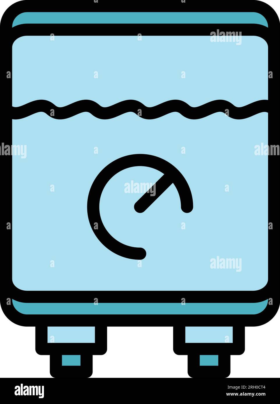 Thermal gas boiler icon outline vector. Water home. Energy system color flat Stock Vector Image