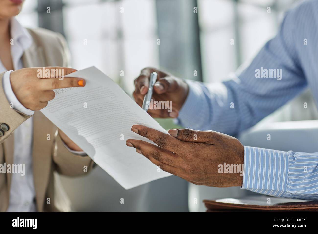 business people making deal document legal, law and justice advice service concept. Stock Photo