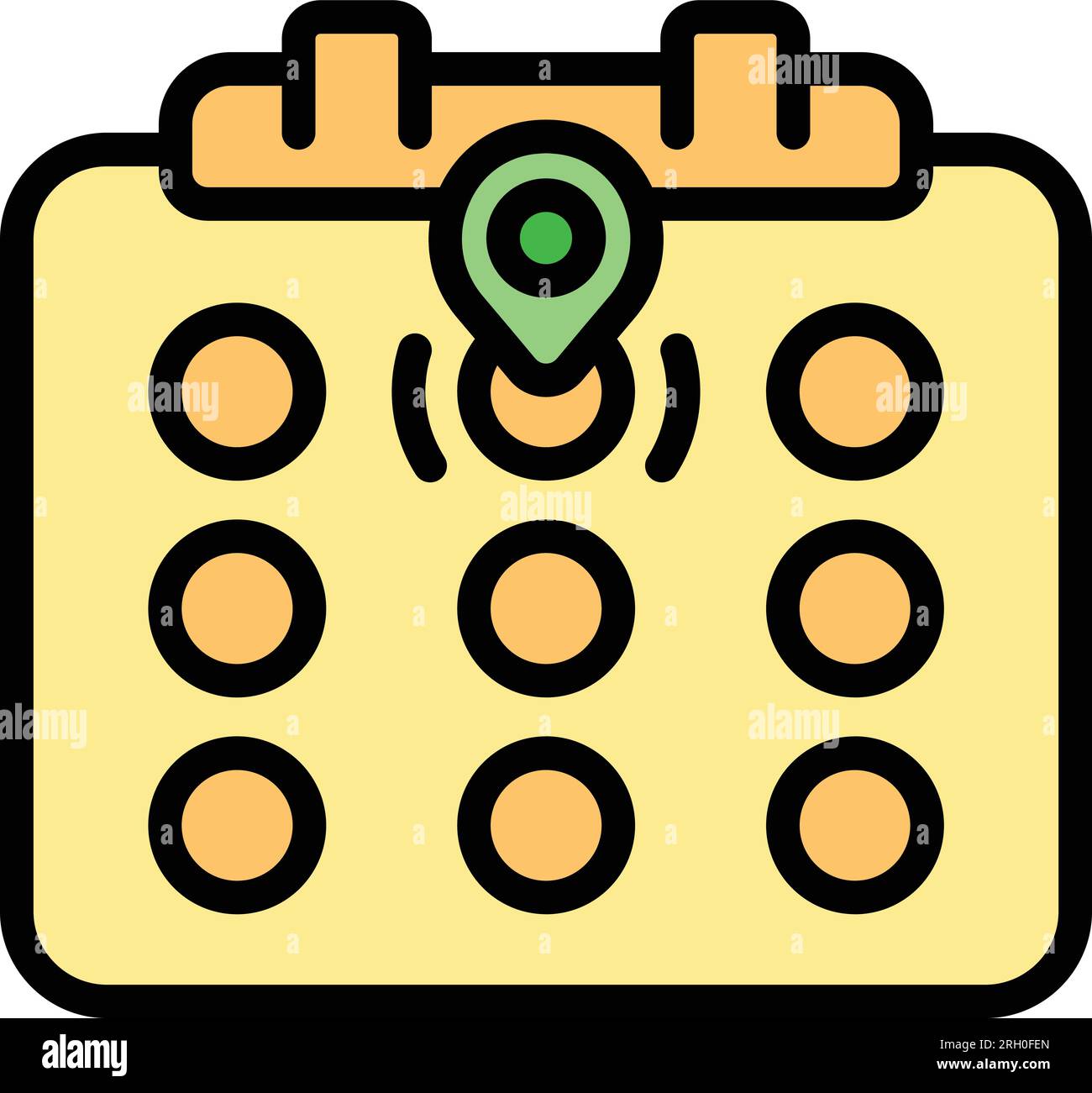 Cinema location icon outline vector. Book movie. Film mobile color flat