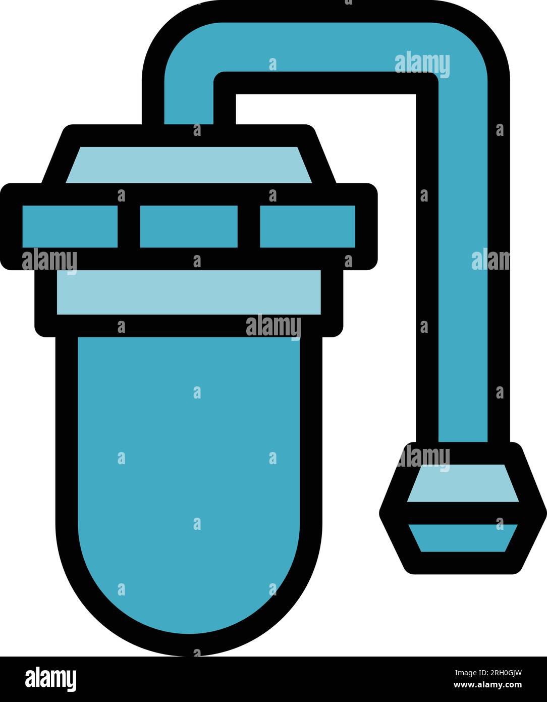 Filter osmosis icon outline vector. Reverse water. Plant equipment color flat Stock Vector