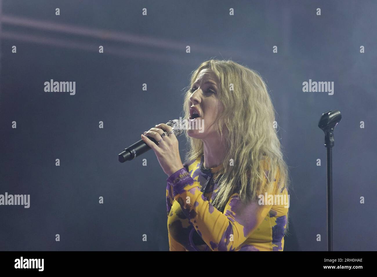 Walton on the Hill, Surrey, UK. 12th Aug, 2023. Ellie Goulding, stars on the festival stage after play on the third day of The AIG WomenÕs Open at Walton Heath Golf Club ( organised by the Royal & Ancient Golf Club of St. Andrews - R&A Credit: Motofoto/Alamy Live News Stock Photo