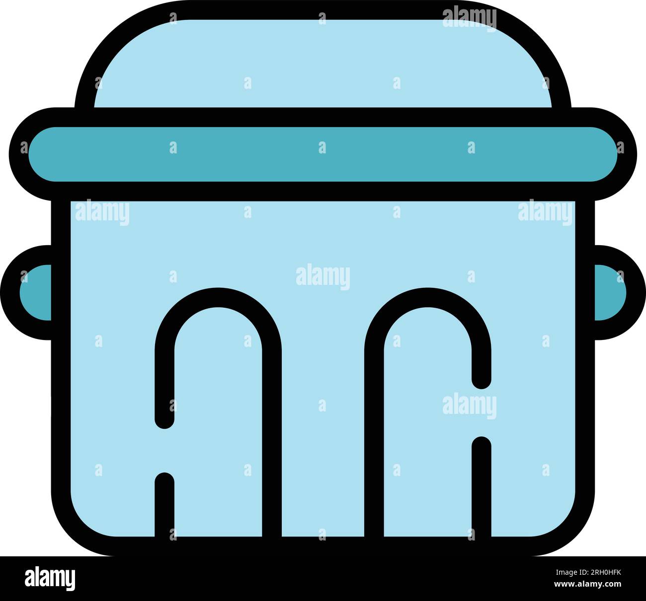Breadmaker machine icon outline vector. Kitchen food. Control cooking color flat Stock Vector