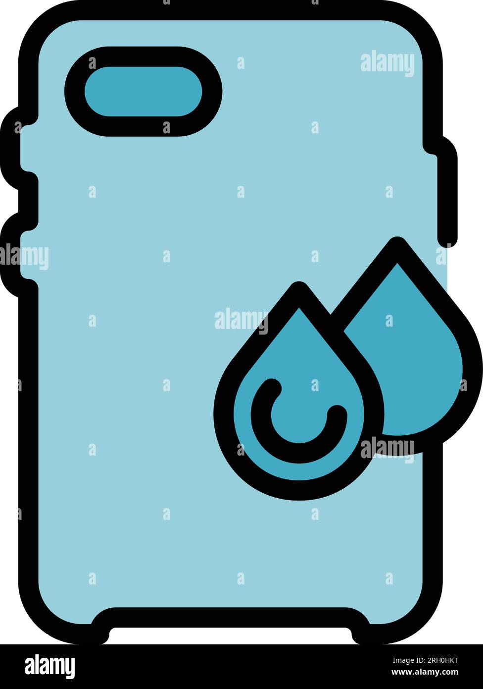 Reflection phone case icon outline vector. Mobile cover. Device protect color flat Stock Vector