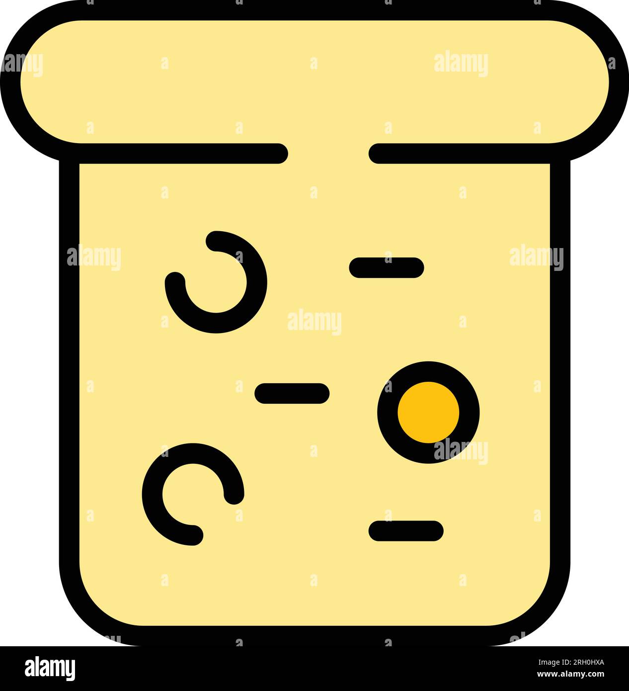 Fresh bread icon outline vector. Kitchen breadmaker. Food button color flat Stock Vector