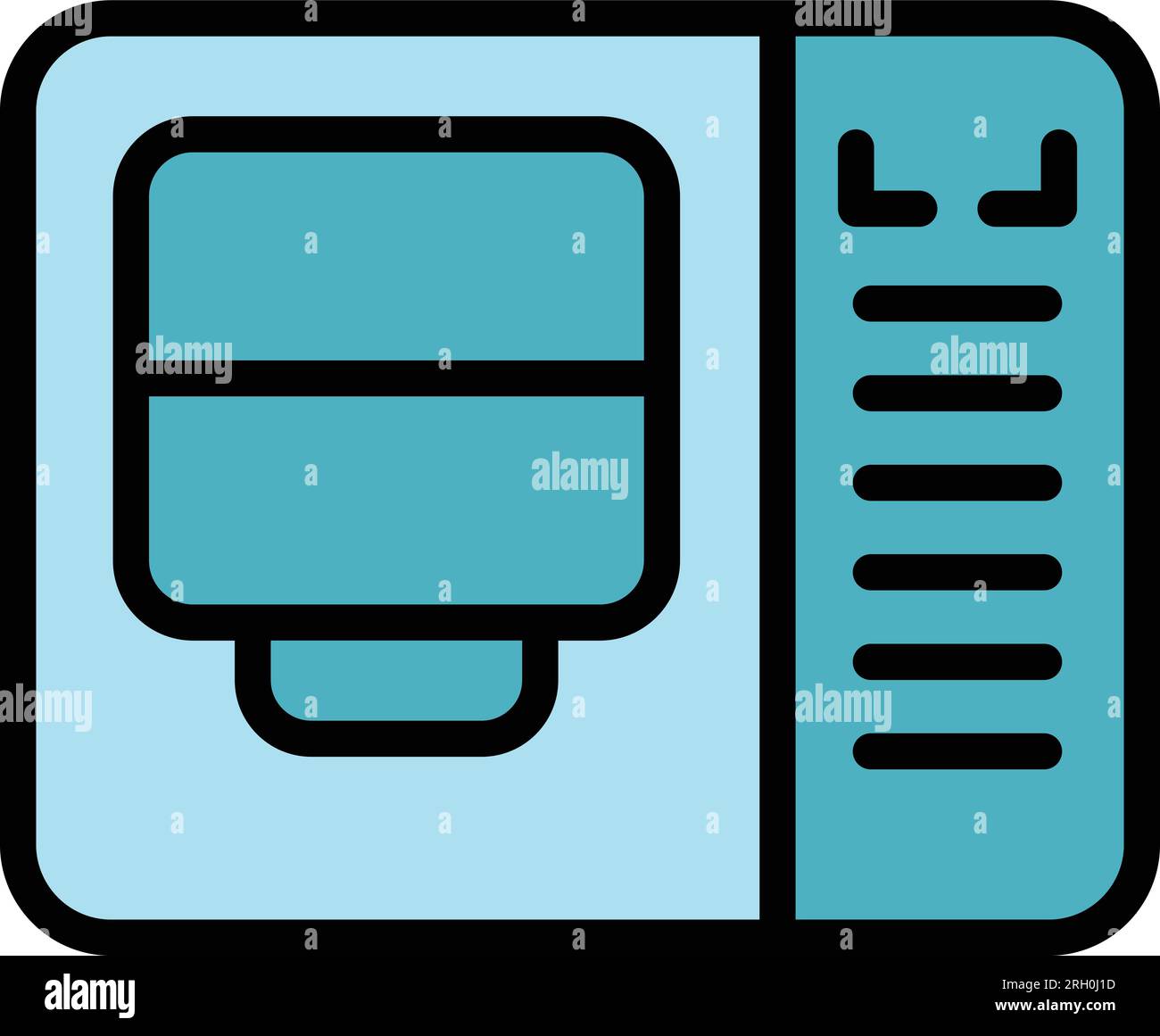 Cooking bread icon outline vector. Kitchen machine. Food control color flat Stock Vector