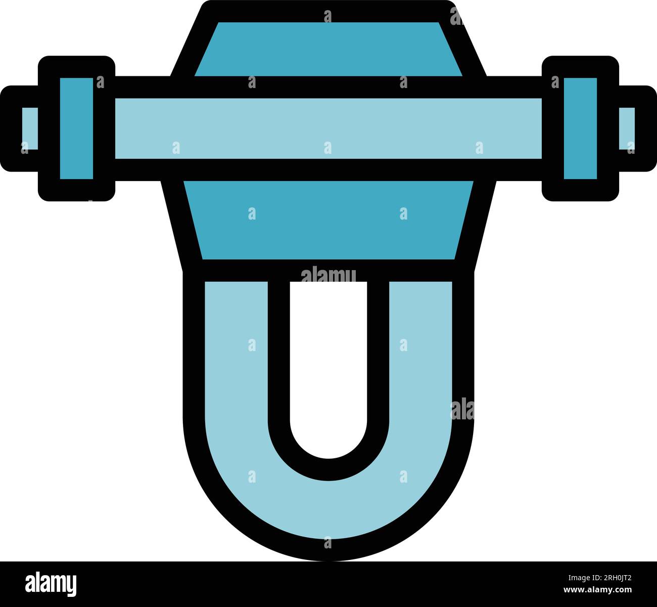 Osmosis desalination icon outline vector. Water filter. System filtration color flat Stock Vector