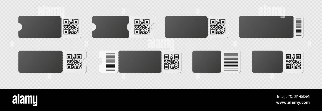 Templates Blank Coupon, Ticket, Label and Tag, Stock Vector