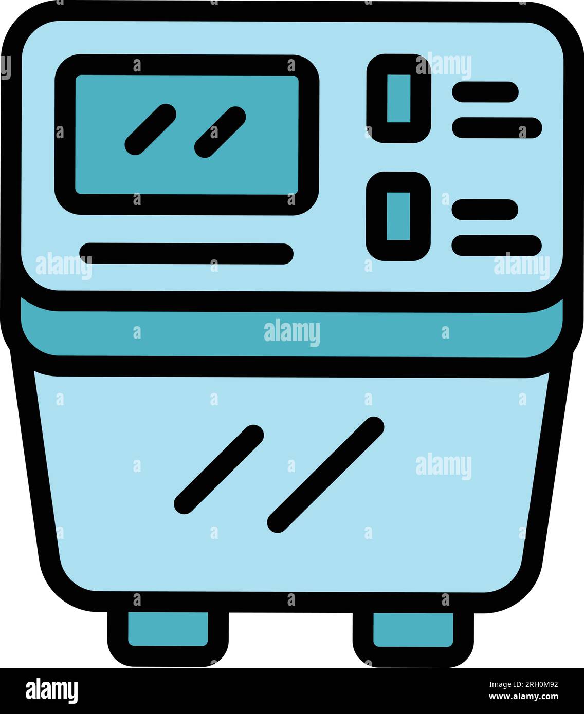 Bread machine device icon outline vector. Food maker. Cooking control color flat Stock Vector