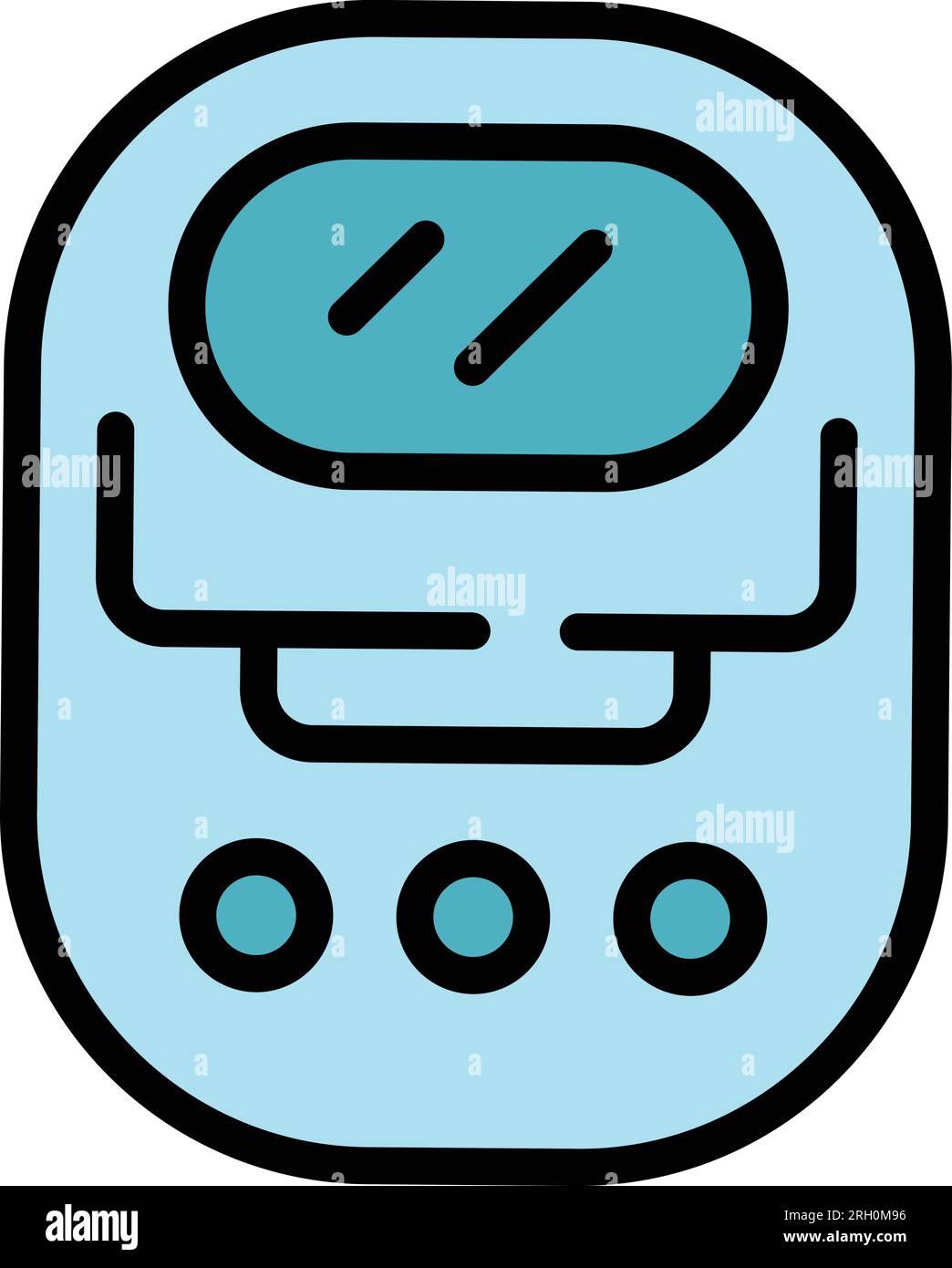 Small bread machine icon outline vector. Cooking control. Food maker color flat Stock Vector