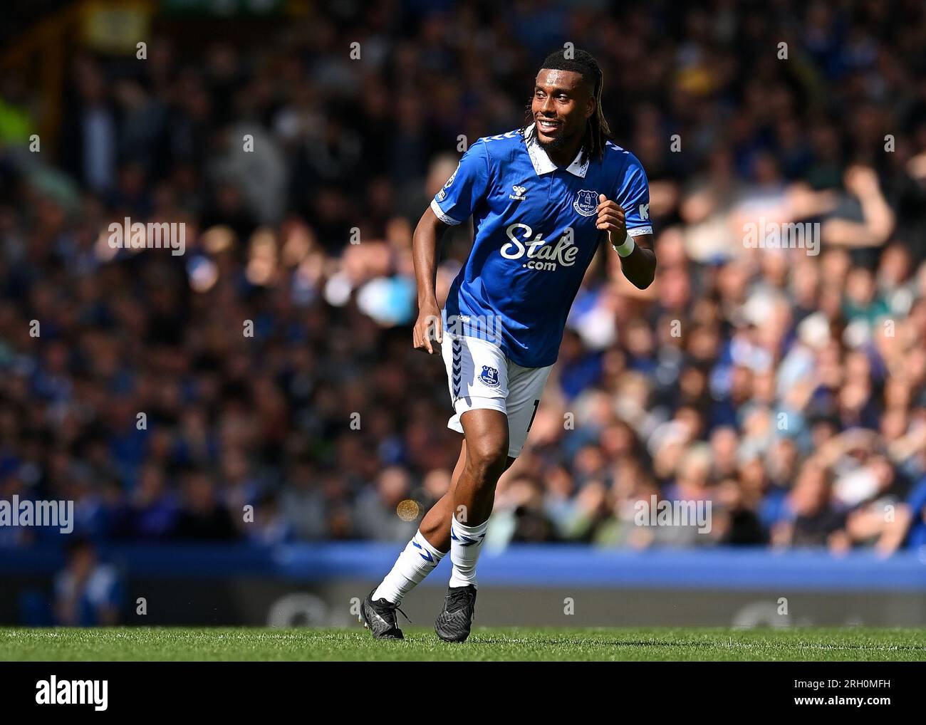 Liverpool, England, 12th August 2023. Alex Iwobi of Everton during the Premier League match at Goodison Park, Liverpool. Picture credit should read: Gary Oakley / Sportimage Stock Photo