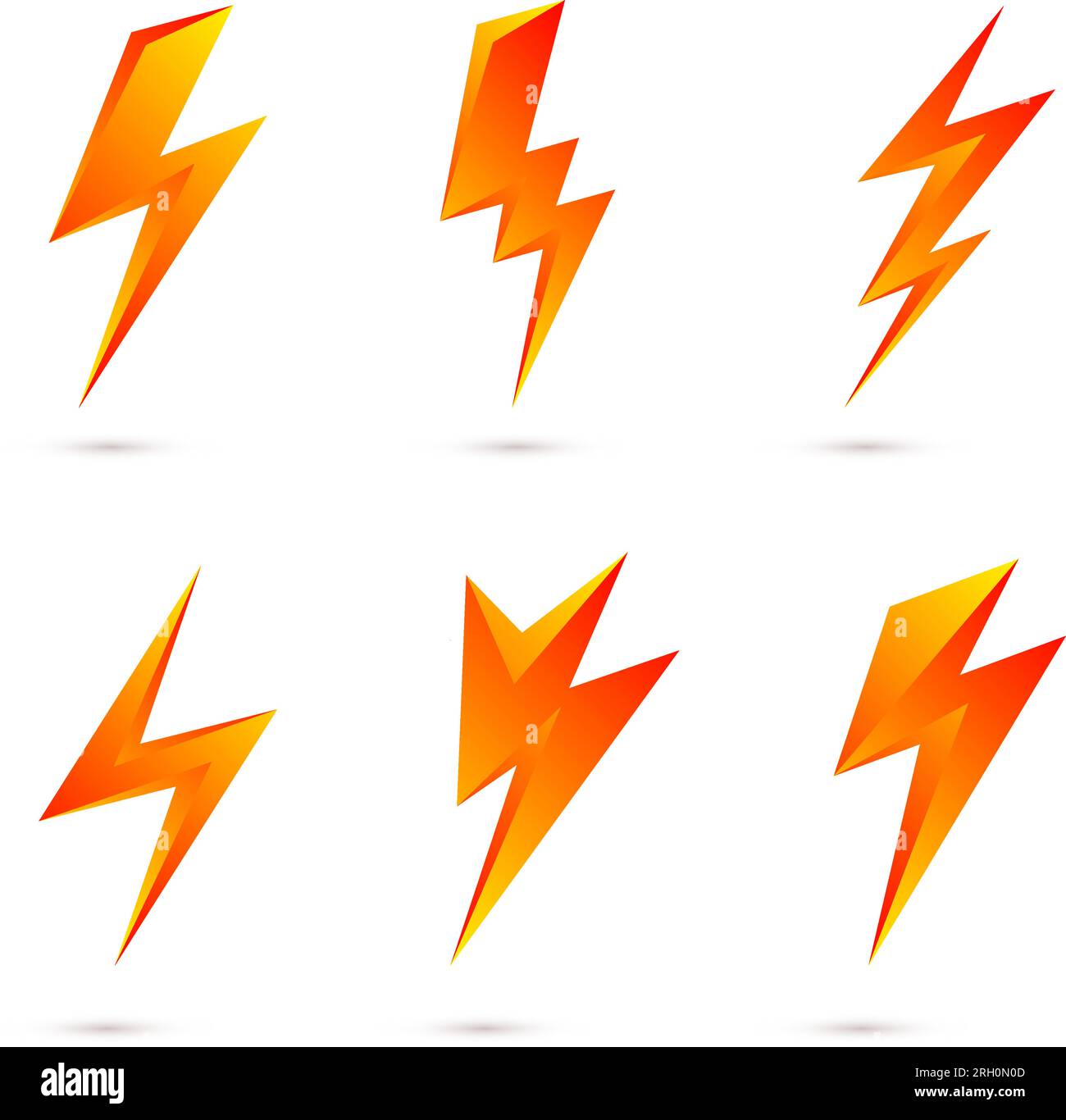 Lightning bolt icons collection. Flash symbol, thunderbolt. Simple  lightning strike sign. Vector illustration Stock Vector Image & Art - Alamy