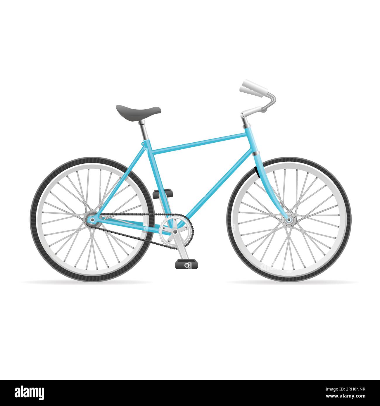 Vector illustration Blue Road Bike isolated on a white background Stock