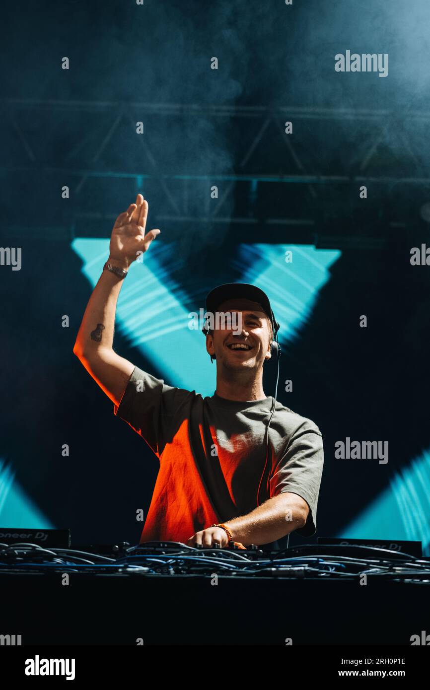 Newquay, Cornwall, UK. 11/08/2023. SG Lewis performing live at ...
