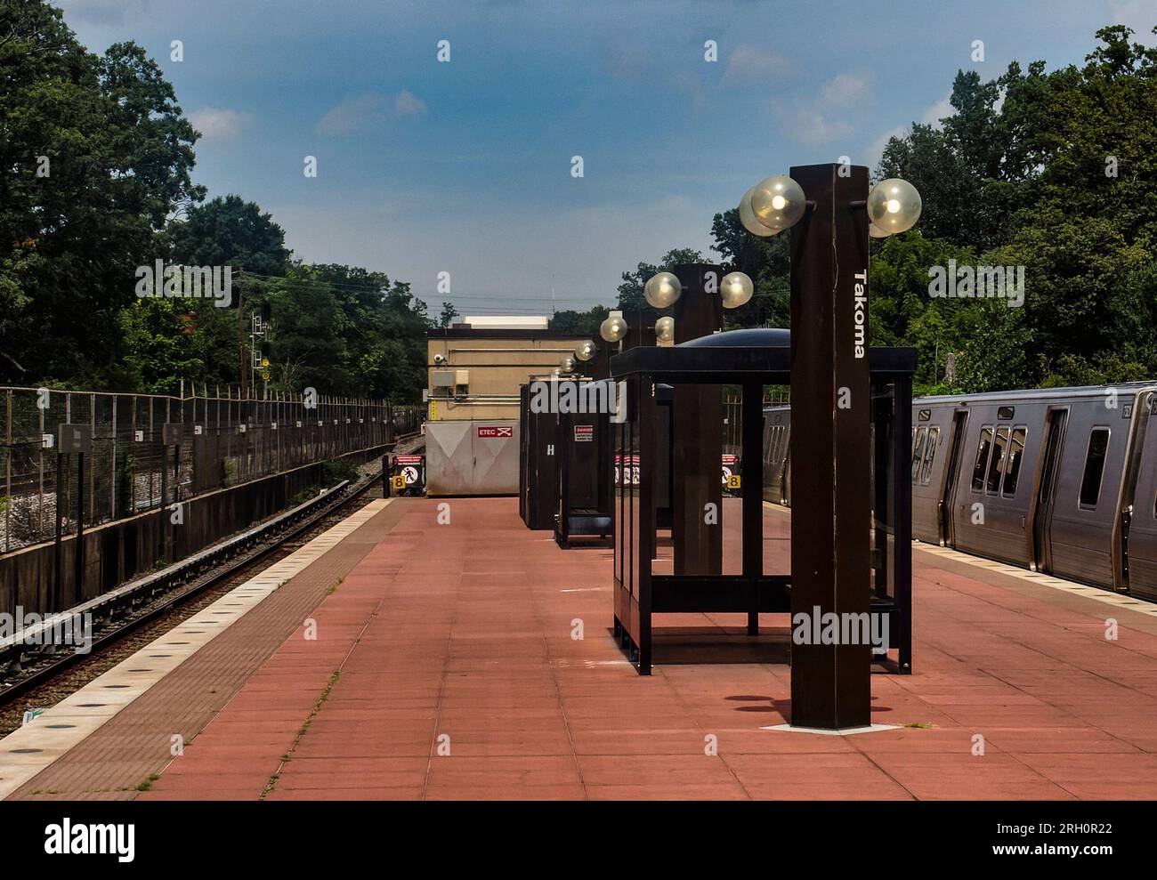Platform at Takoma subway station in Takoma Park, Maryland Stock Photo