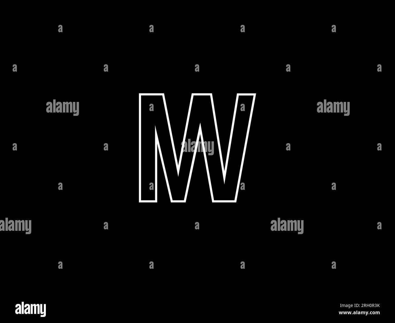 Initial MV,NV,MW letter Logo Design vector Template. Monogram or letter mark MV,NV,MW logo Design Stock Vector