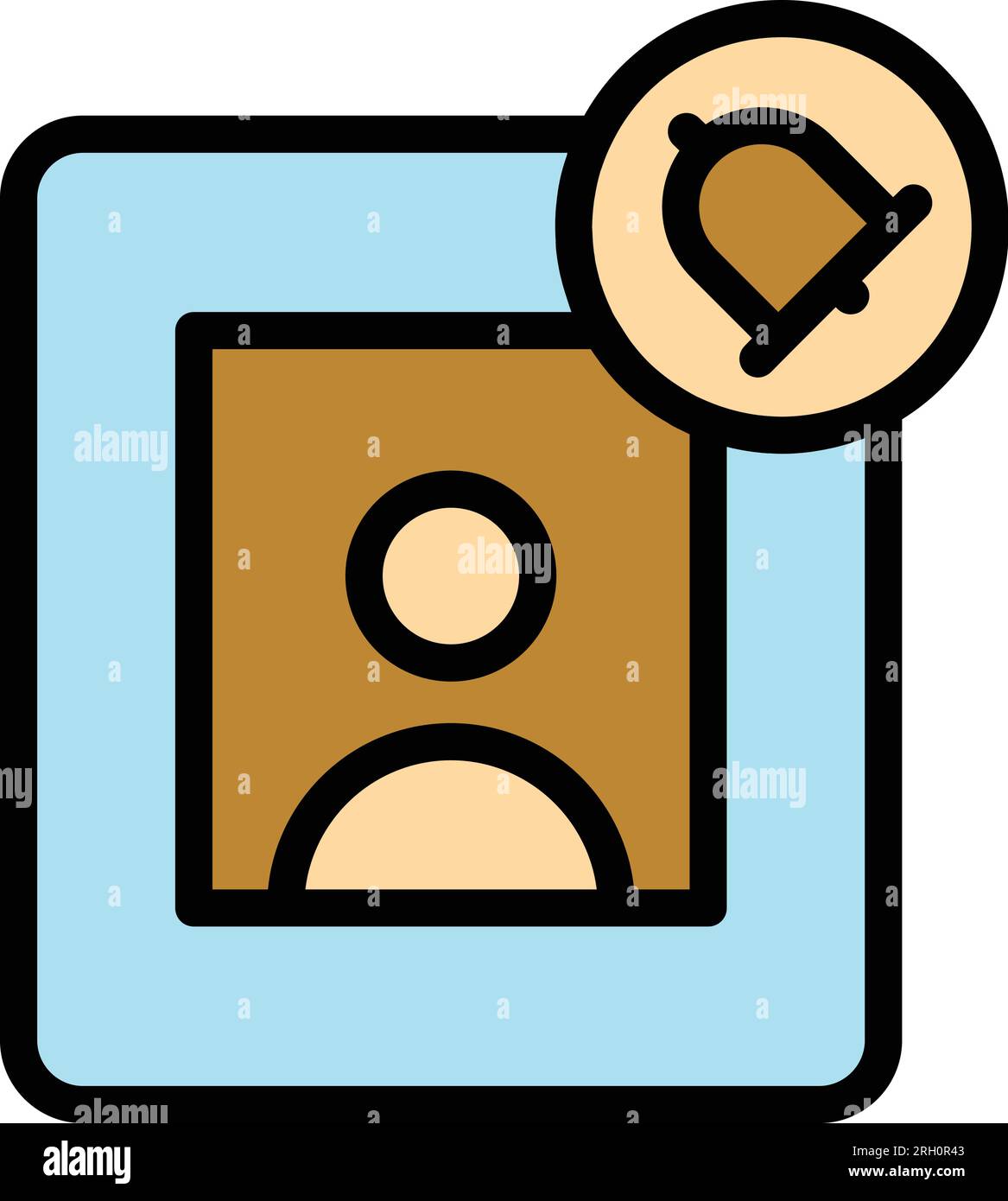 Video intercom panel icon outline vector. Door system. Camera security color flat Stock Vector