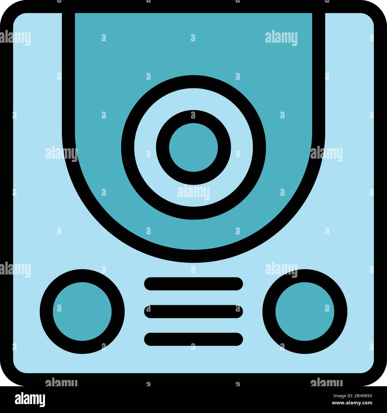 Big video intercom icon outline vector. Door system. Phone camera color ...