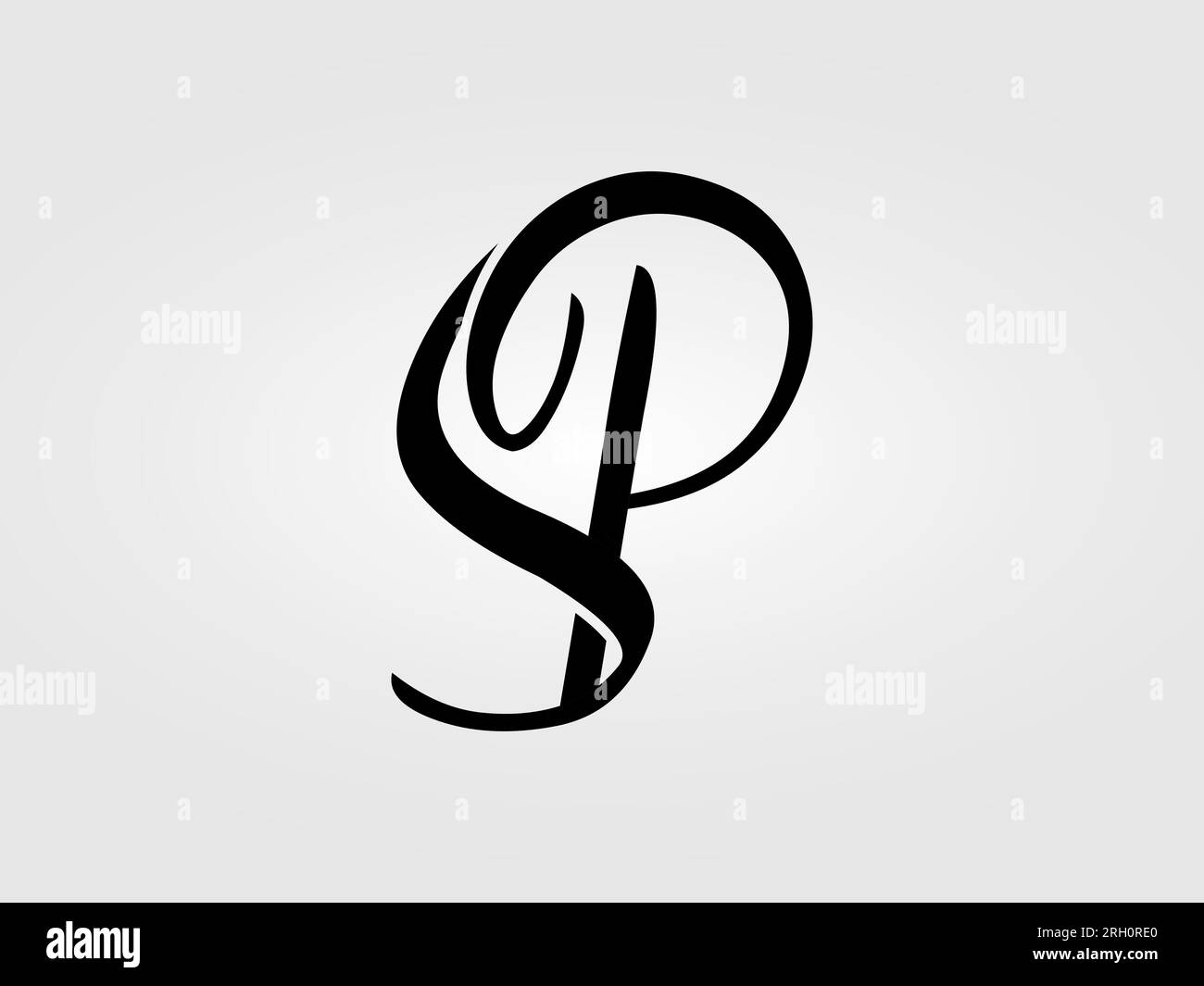 P letter logo lettermark monogram - typeface type Vector Image