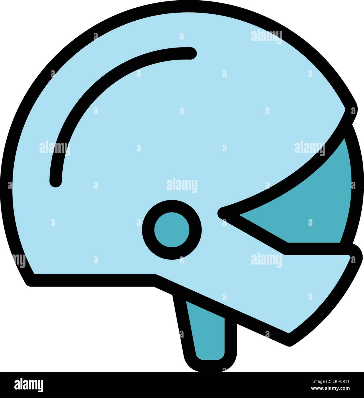 Bike helmet icon outline vector. Motorcycle equipment. Biker gear color