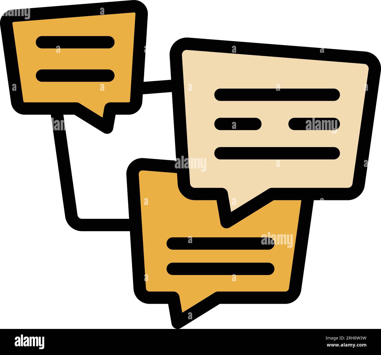Emotional chat icon outline vector. Social review. Online help color flat Stock Vector