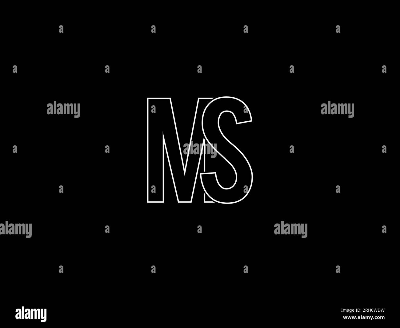 Initial MS letter Logo Design vector Template. Monogram or letter mark MS logo Design Stock Vector