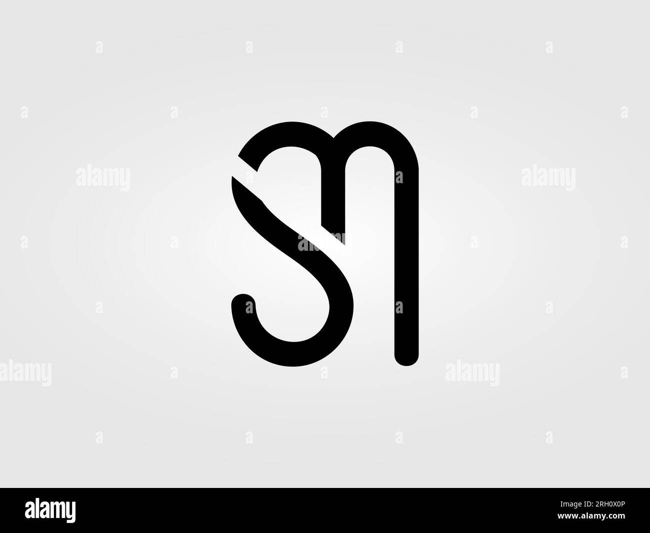 Sm Letter Original Monogram Logo Design Stock Vector (Royalty Free