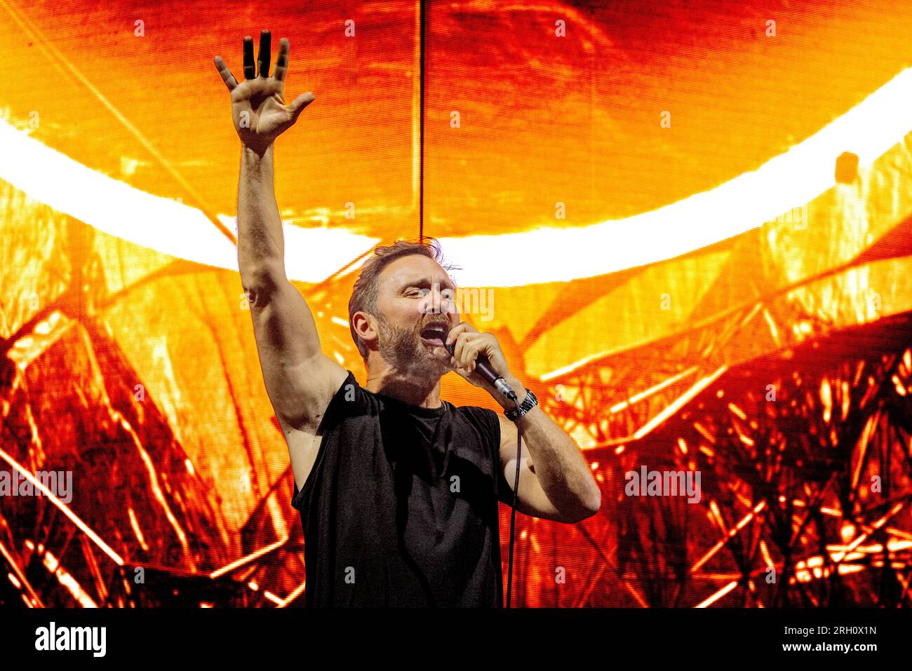 Hungary 12 August 2023 David Guetta live at Sziget Festival Budapest