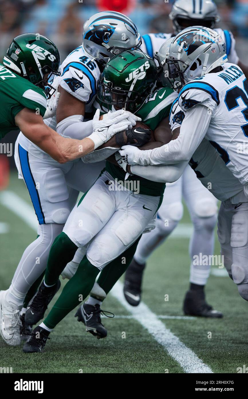 Carolina Panthers cornerback Herb Miller (36) lines up on defense during an NFL  preseason football game against the Detroit Lions, Friday, Aug. 25, 2023,  in Charlotte, N.C. (AP Photo/Brian Westerholt Stock Photo - Alamy