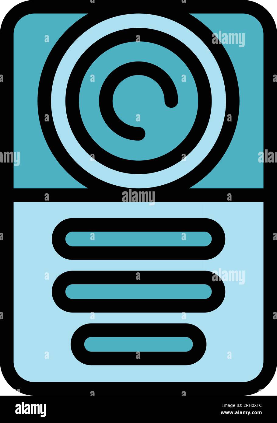 Video intercom icon outline vector. Door system. Phone bell color flat Stock Vector