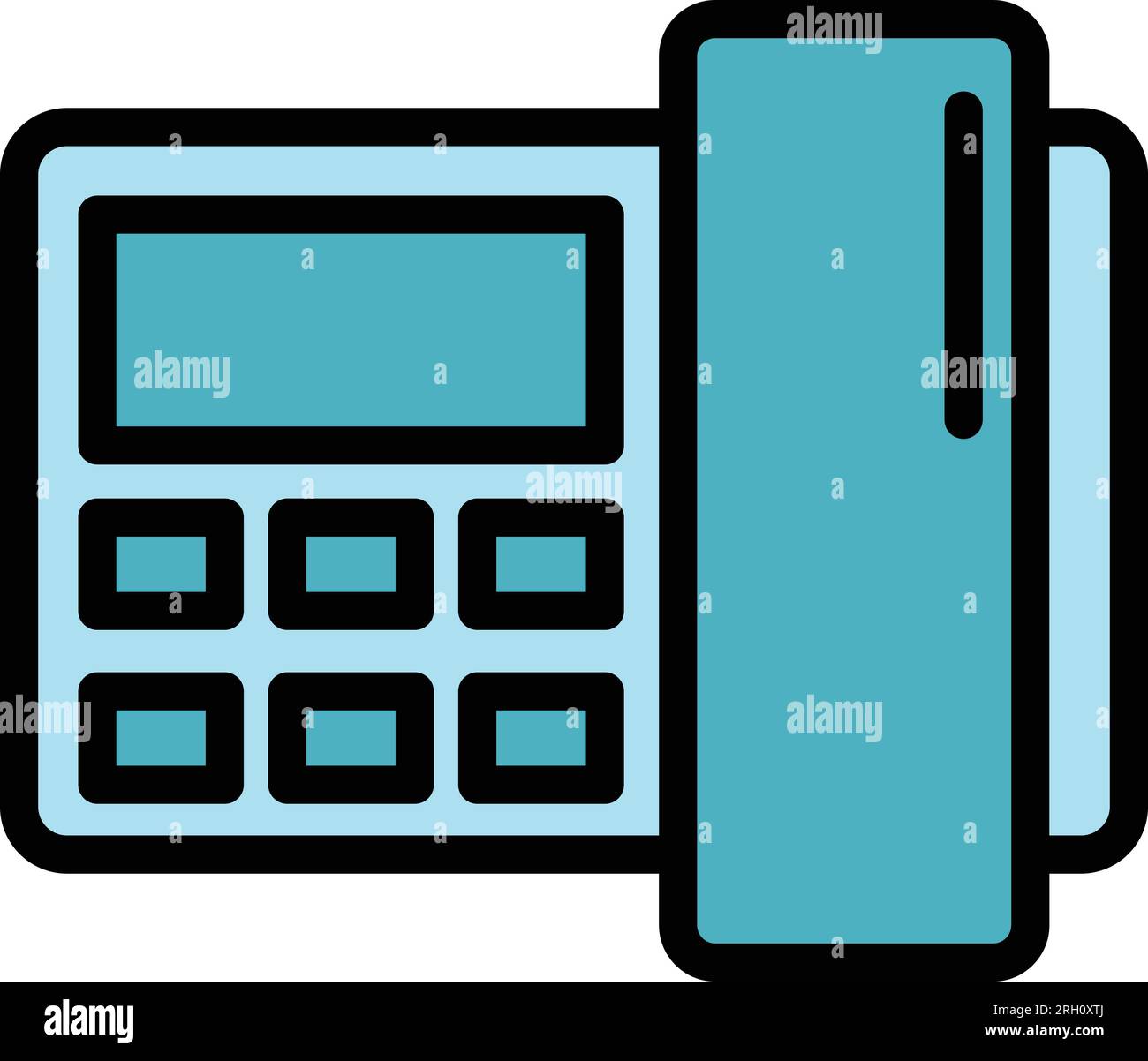 Apartment video intercom icon outline vector. Door system. Phone camera color flat Stock Vector