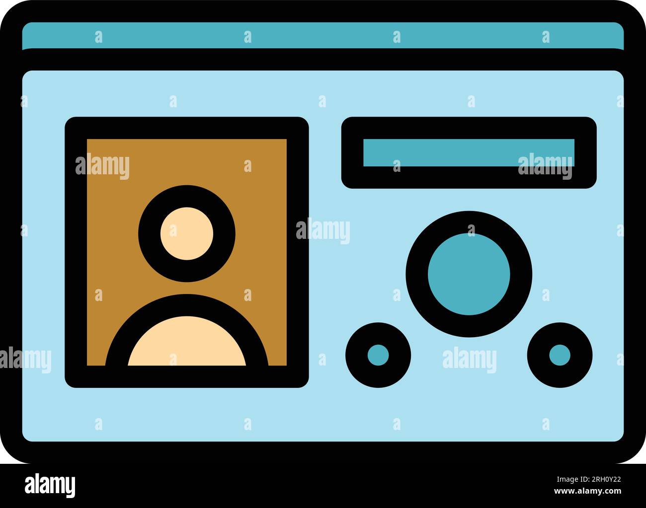 Gate video intercom icon outline vector. Camera security. Control apartment color flat Stock Vector