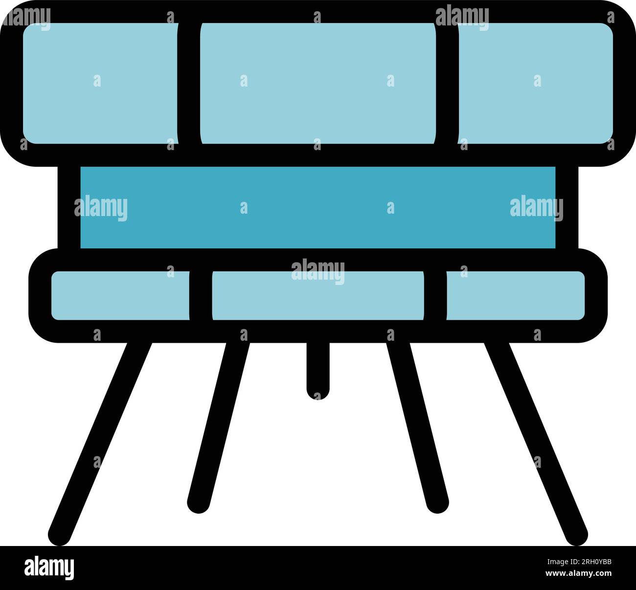 Smoke detector panel icon outline vector. Fire sensor. Home control color flat Stock Vector