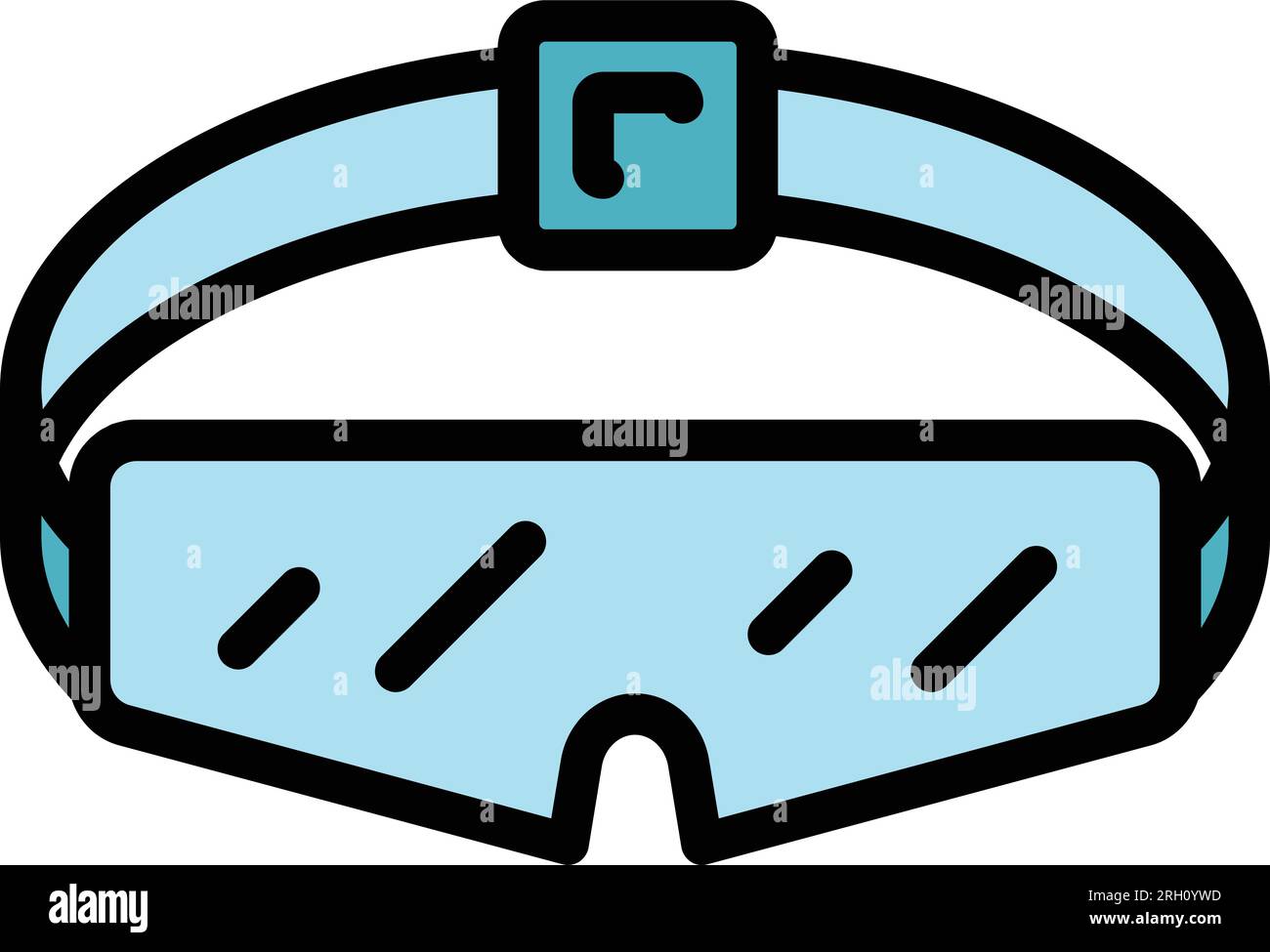 Biker glasses icon outline vector. Gear part. Bike equipment color flat